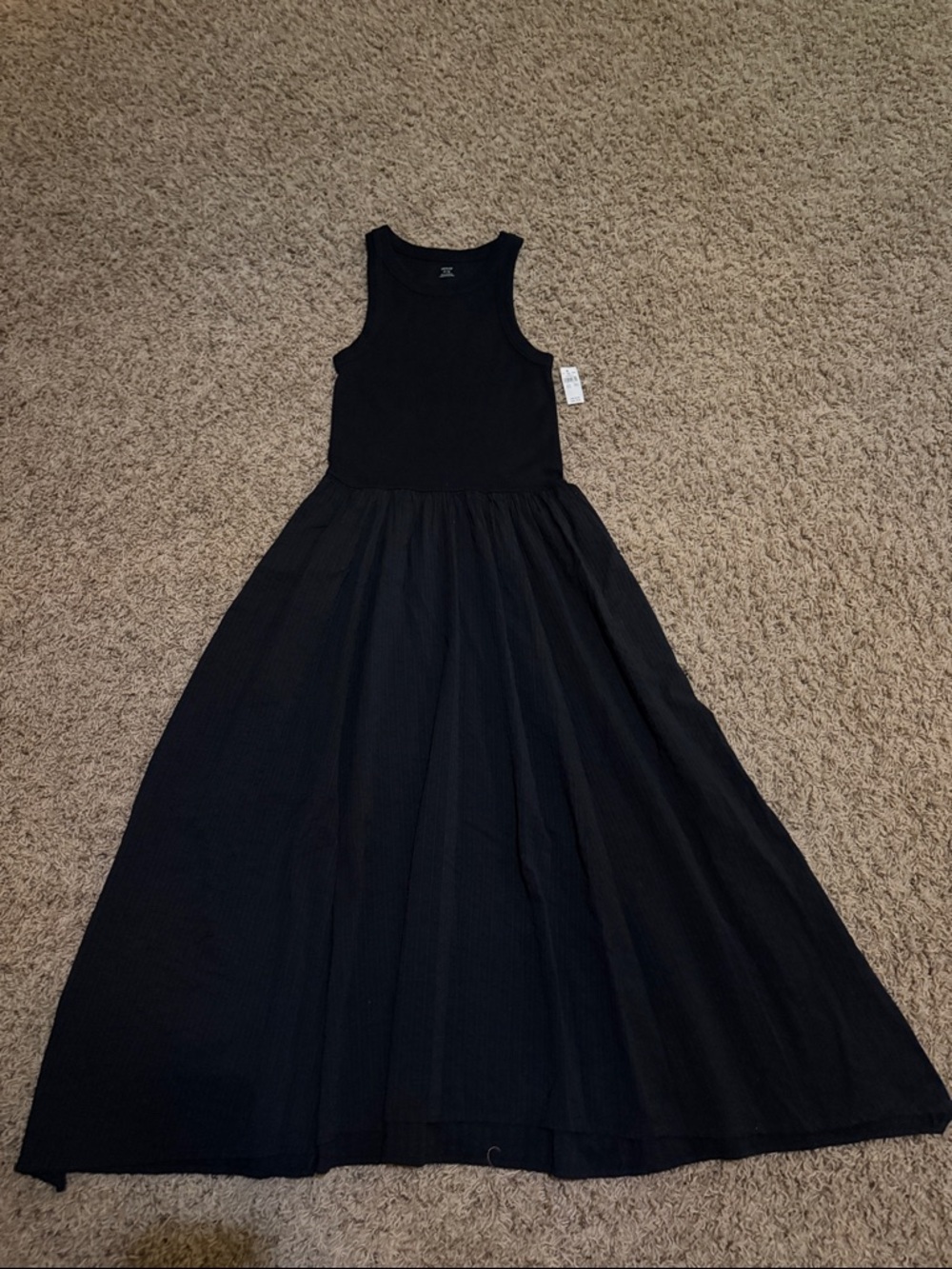 aerie Black Sleeveless Maxi Dress